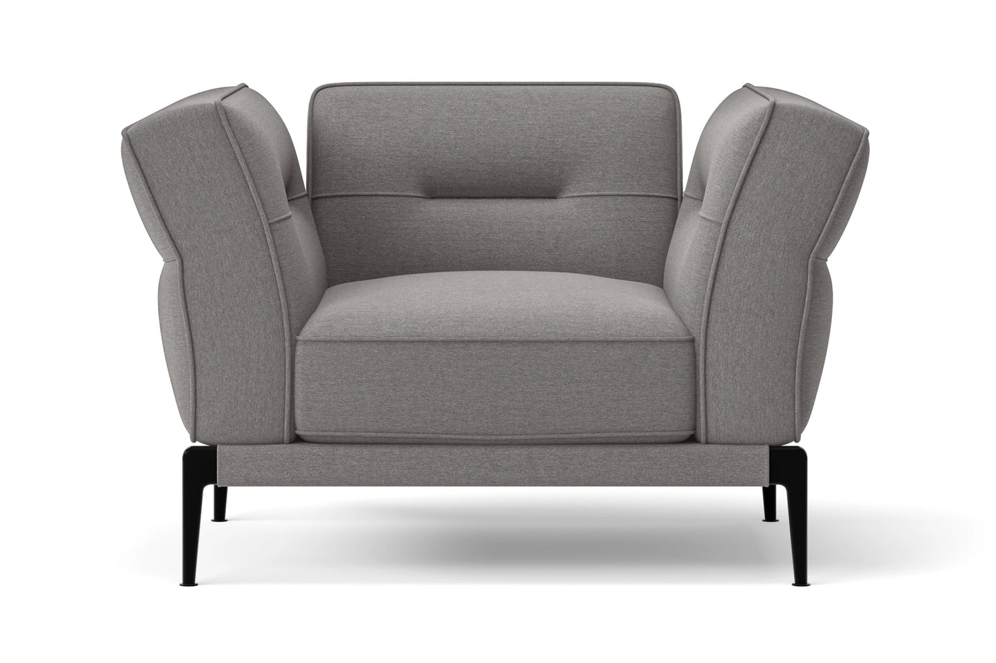 Naples 2 Seater Sofa Grey Velvet