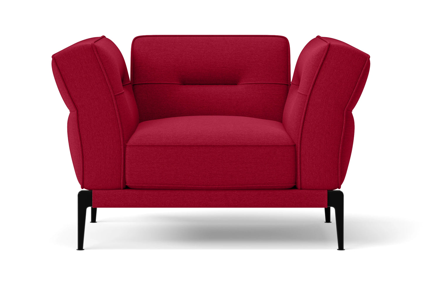 Gela 4 Seater Sofa Red Linen