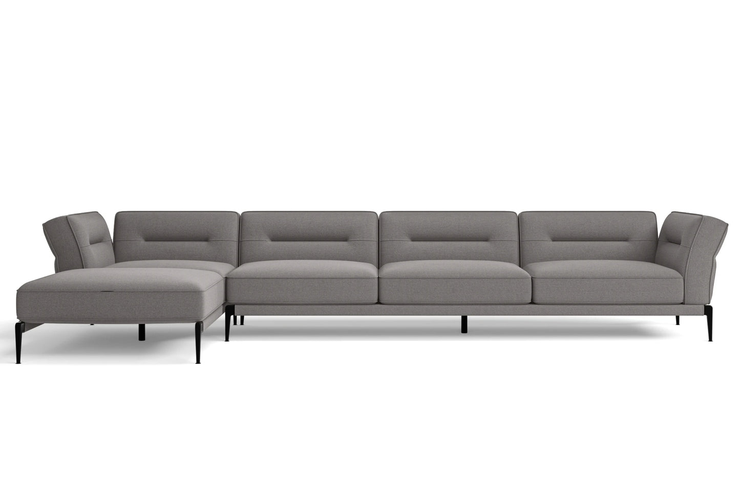 Pavia 3 Seater Sofa Black Velvet