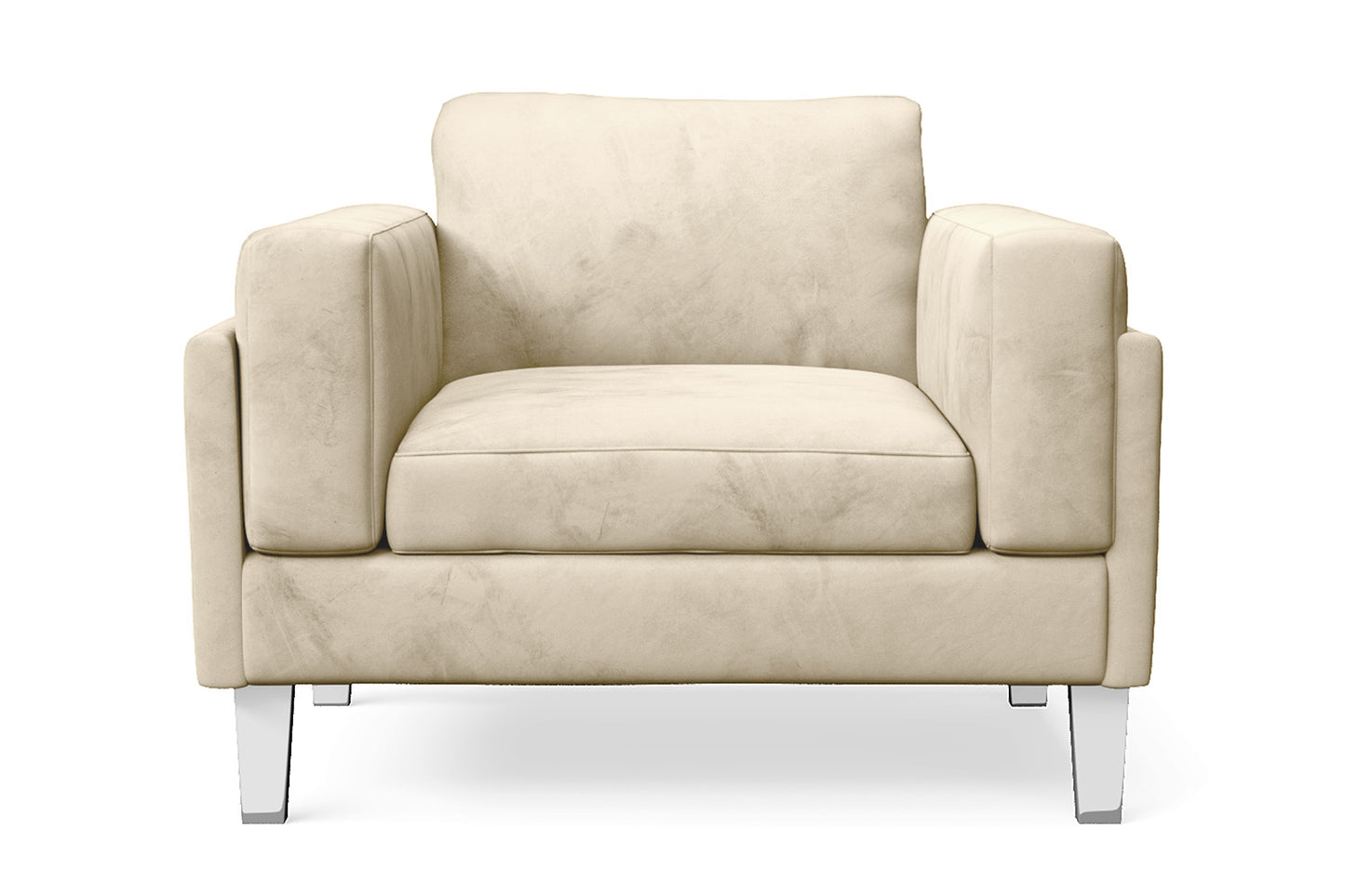 Forli 5 Seater Sofa Silver Velvet