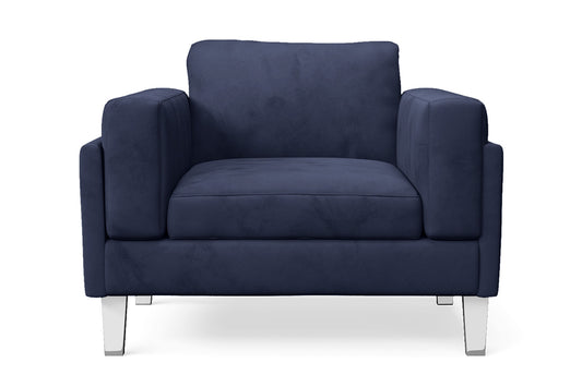 Naples Armchair Dark Blue Linen