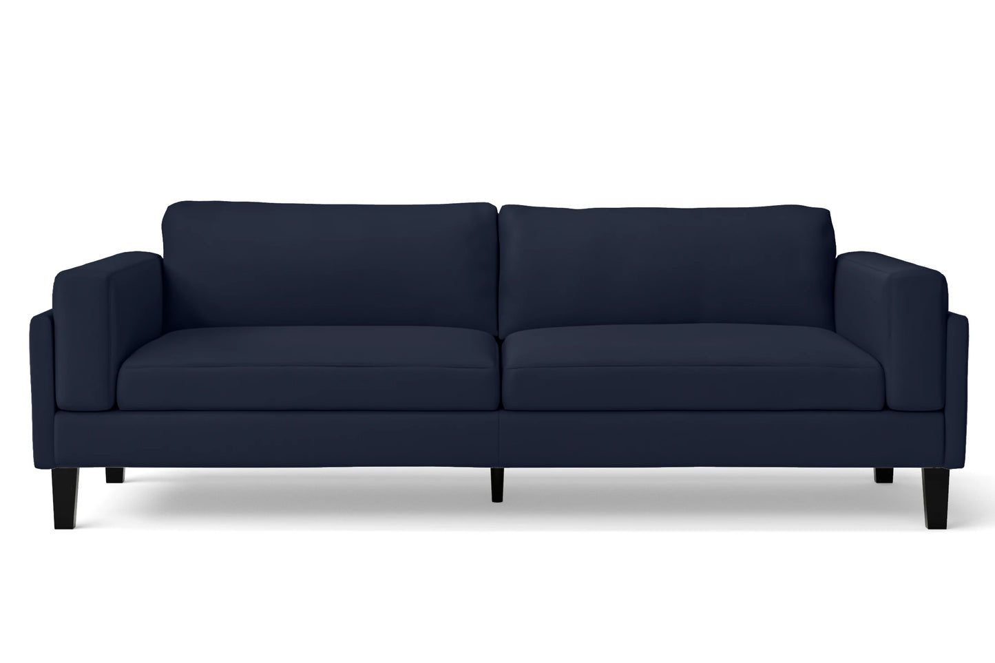 Gela 3 Seater Left Hand Facing Chaise Lounge Corner Sofa Dark Blue Linen