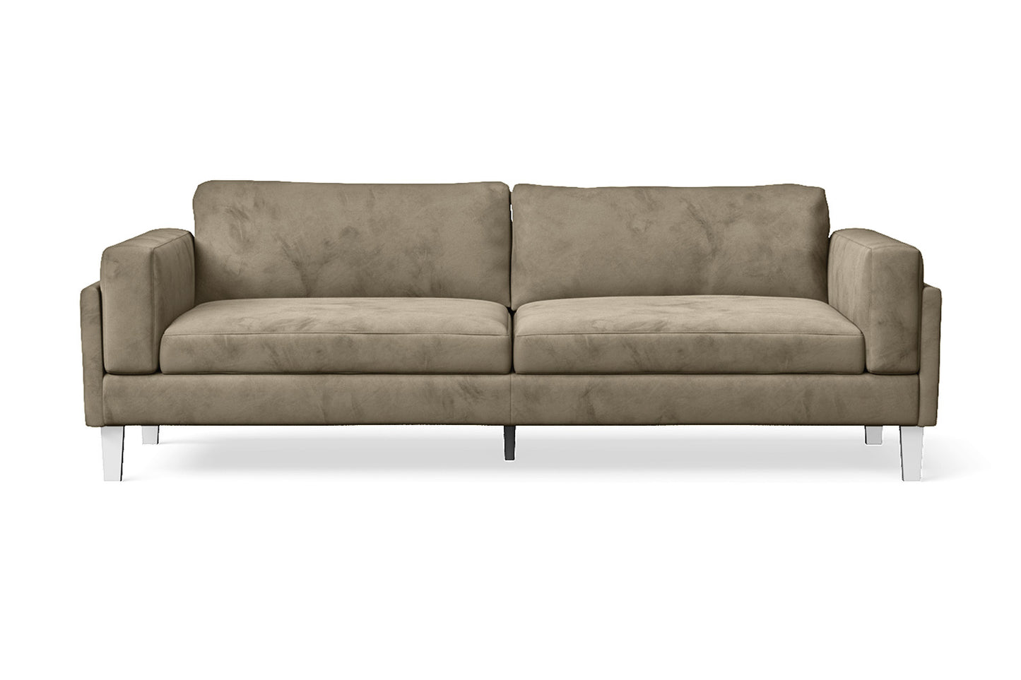 Gela 3 Seater Left Hand Facing Chaise Lounge Corner Sofa Grey Linen