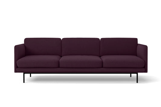 Ancona 4 Seater Sofa Red Velvet