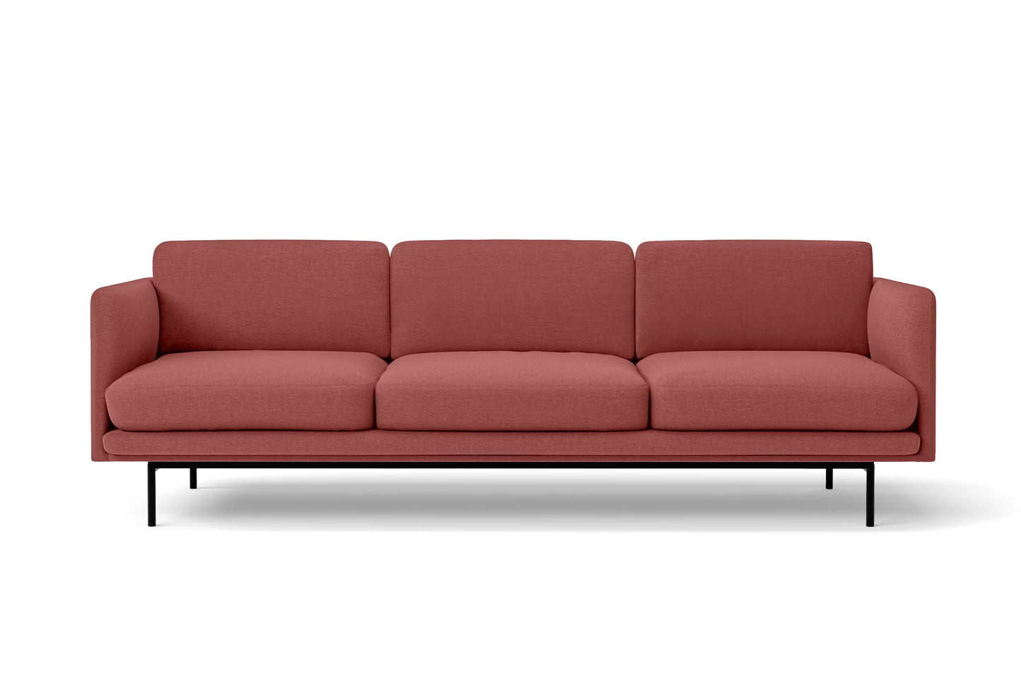 Minneapolis 3 Seater Sofa Red Linen