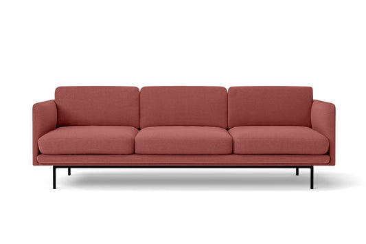 Minneapolis 3 Seater Sofa Red Linen