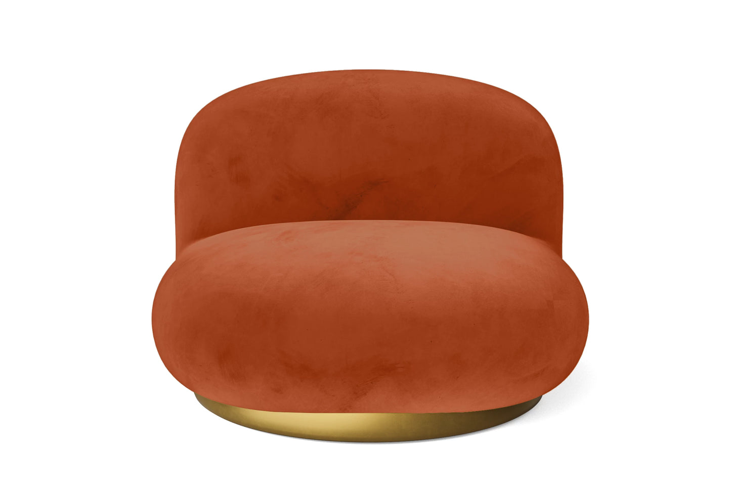 Elkton Armchair Orange Velvet