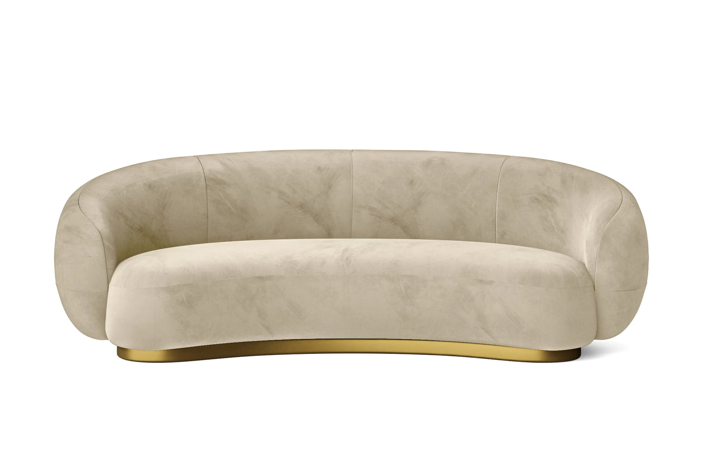 Elkton 3 Seater Sofa Cream Velvet