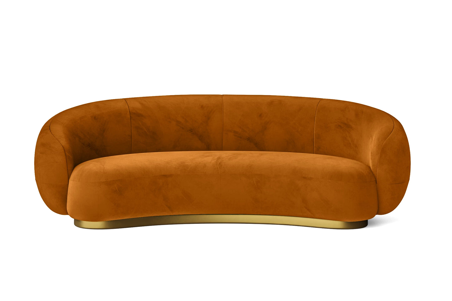 Elkton 3 Seater Sofa Gold Velvet