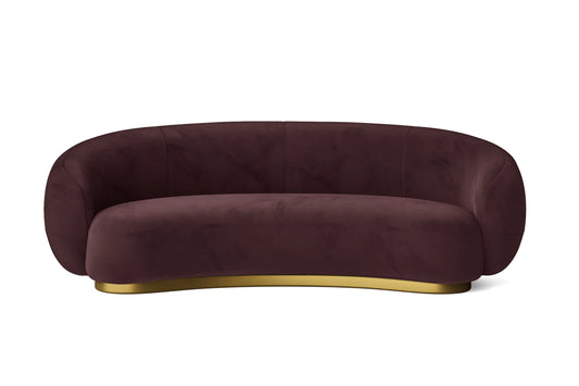 Elkton 3 Seater Sofa Grape Velvet