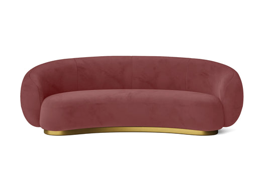 Elkton 3 Seater Sofa Pink Velvet