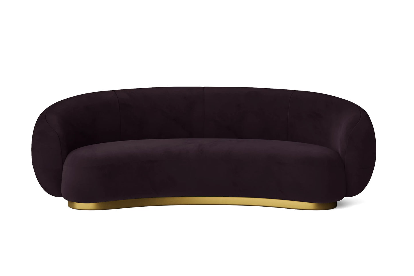 Elkton 3 Seater Sofa Purple Velvet