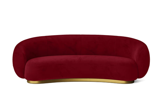 Elkton 3 Seater Sofa Red Velvet