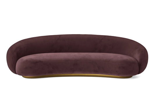 Elkton 4 Seater Sofa Grape Velvet