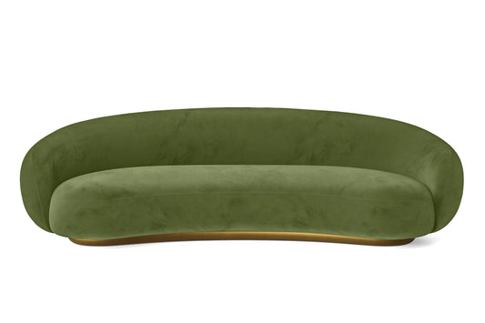 Elkton 4 Seater Sofa Lime Velvet