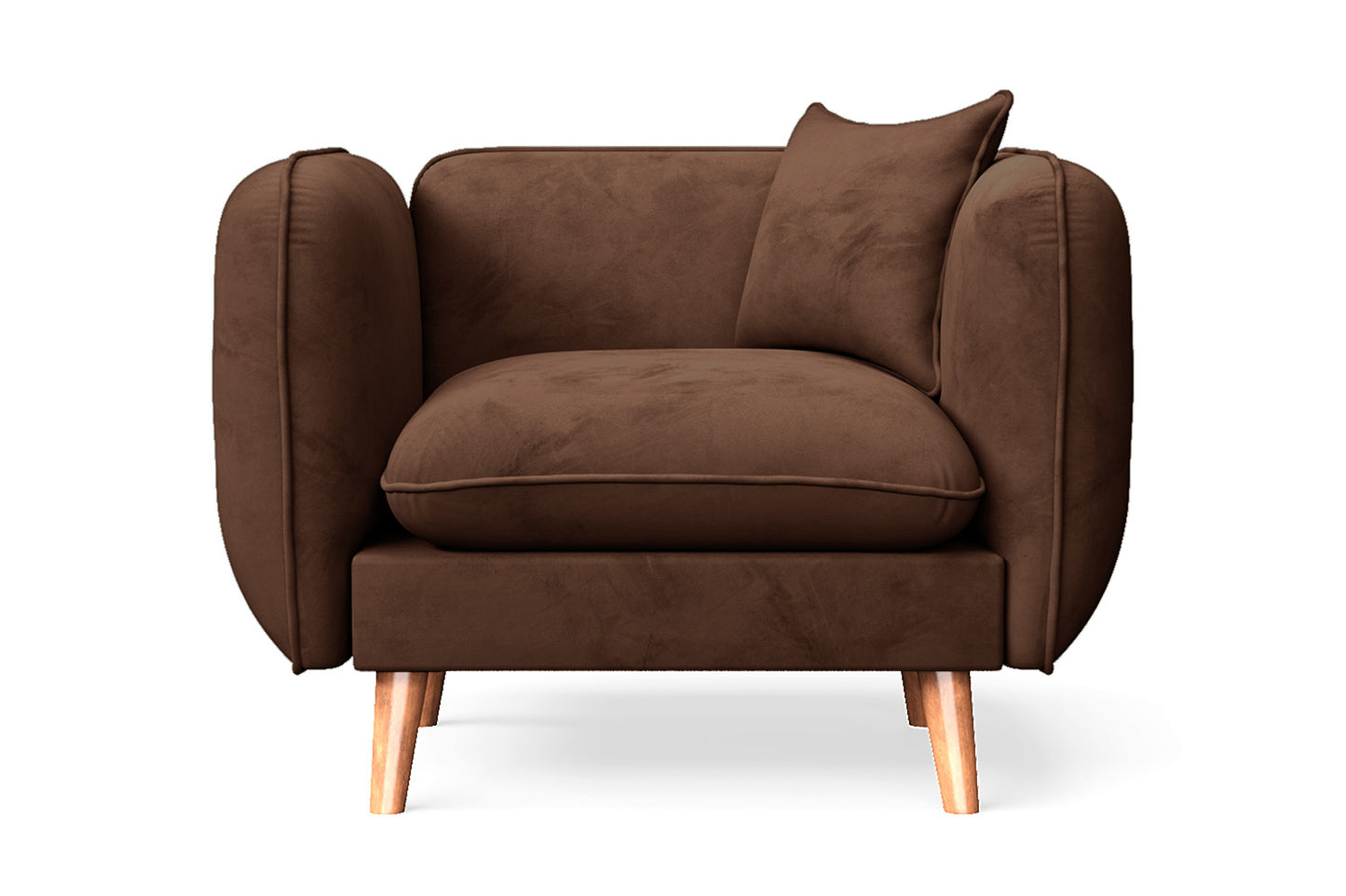 Florence Armchair Coffee Brown Velvet