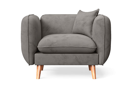 Florence Armchair Grey Velvet