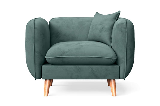 Florence Armchair Teal Velvet