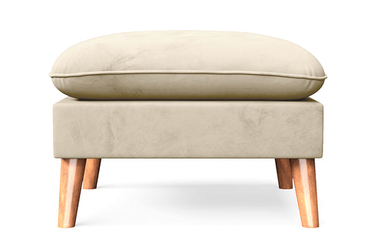 Florence Ottoman Cream Velvet