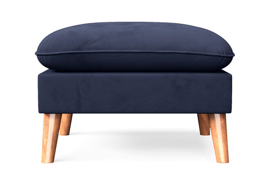 Florence Ottoman Dark Blue Velvet