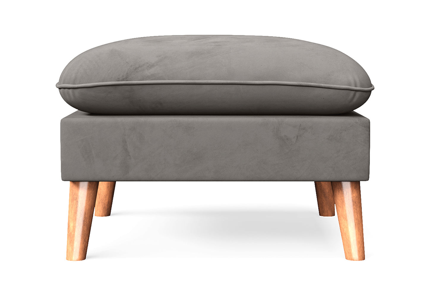 Florence Ottoman Grey Velvet