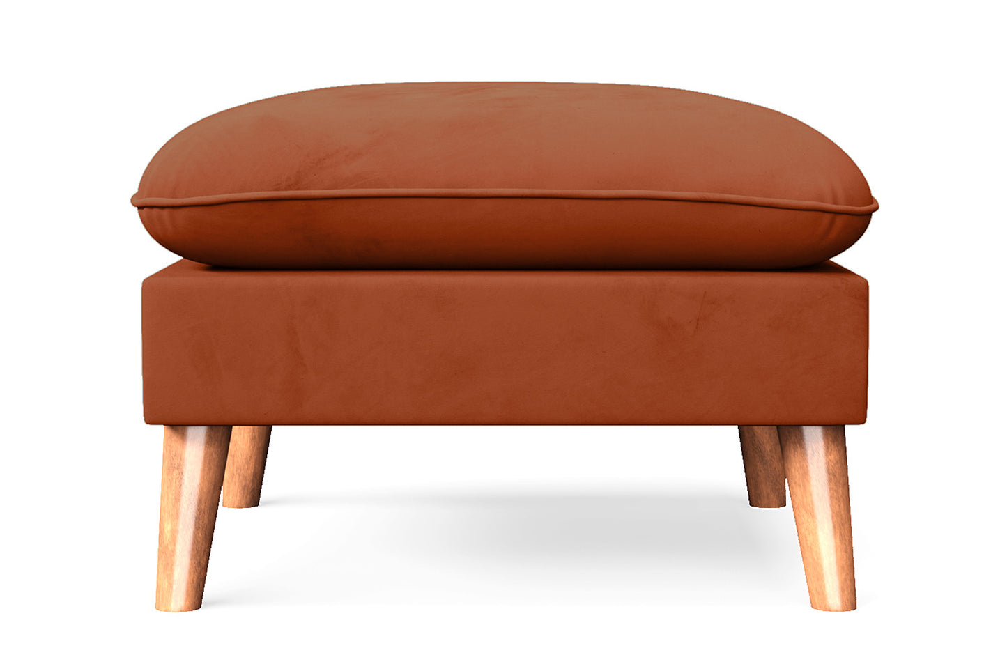 Florence Ottoman Orange Velvet