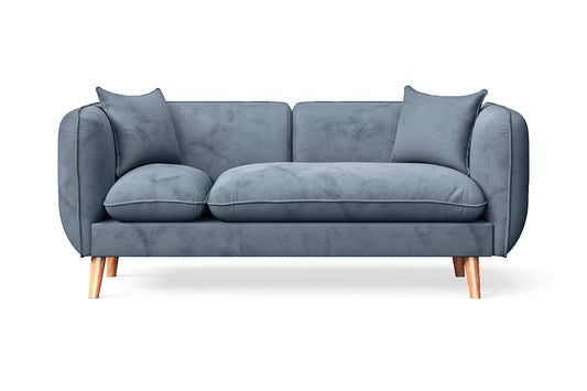 Florence 2 Seater Sofa Baby Blue Velvet