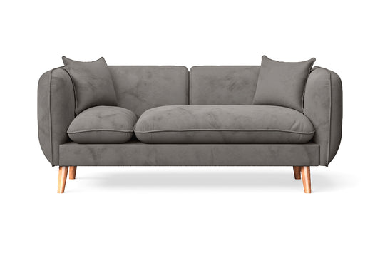 Florence 2 Seater Sofa Grey Velvet