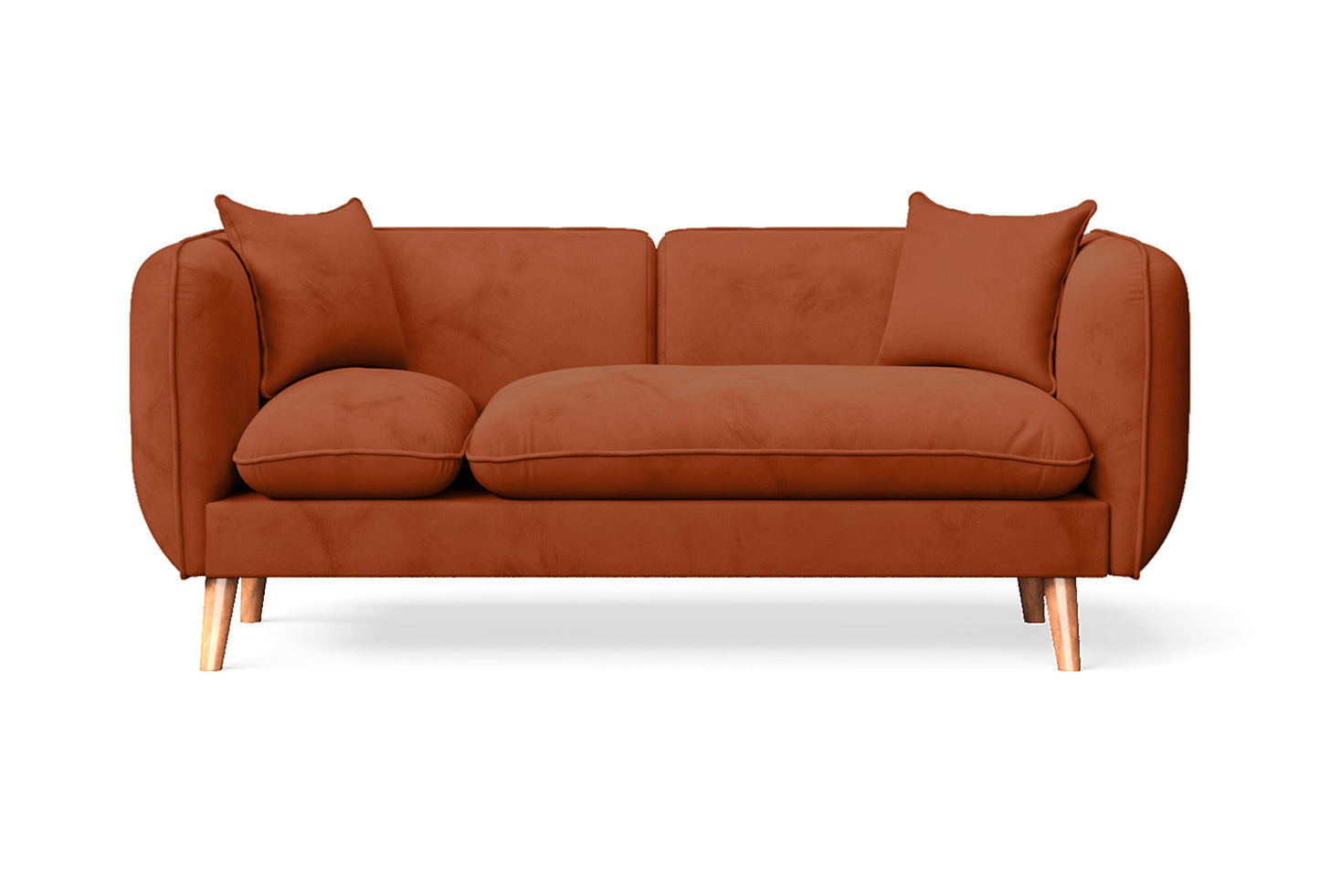 Elkton 4 Seater Sofa Red Velvet