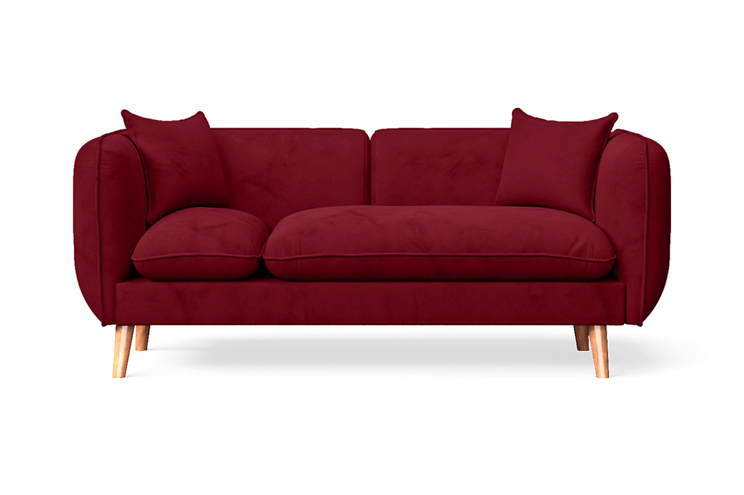 Elkton 4 Seater Sofa Orange Velvet