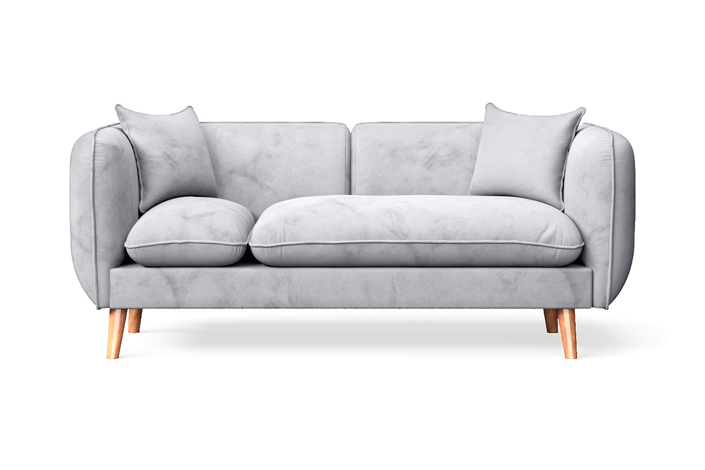 Elkton 4 Seater Sofa Grey Velvet