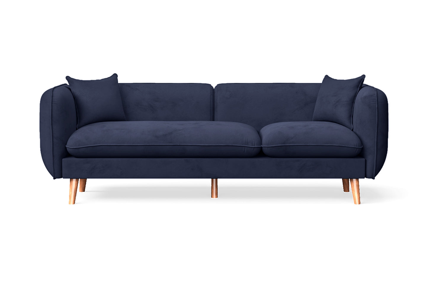 Florence 3 Seater Sofa Dark Blue Velvet