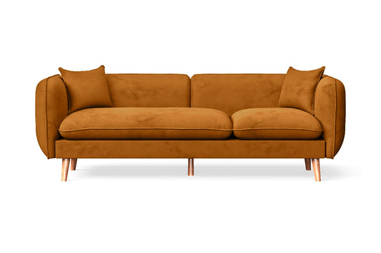 Florence 3 Seater Sofa Gold Velvet