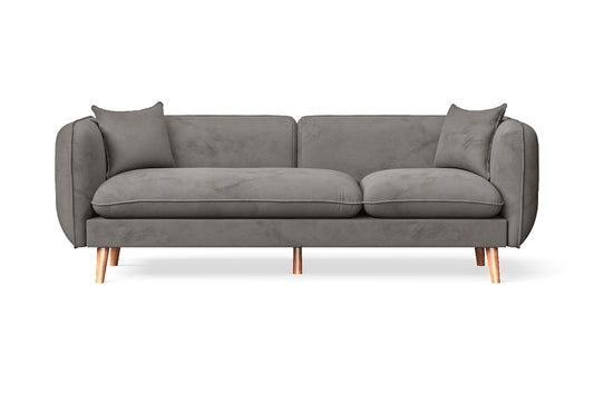 Florence 3 Seater Sofa Grey Velvet