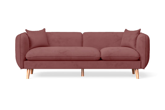 Florence 3 Seater Sofa Pink Velvet