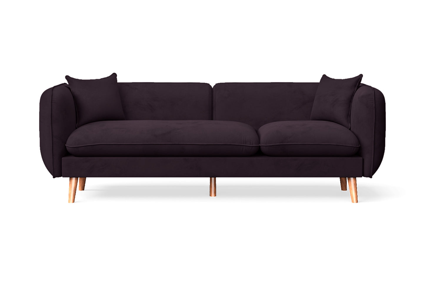 Florence 3 Seater Sofa Purple Velvet