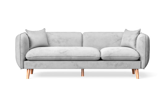 Florence 3 Seater Sofa White Velvet