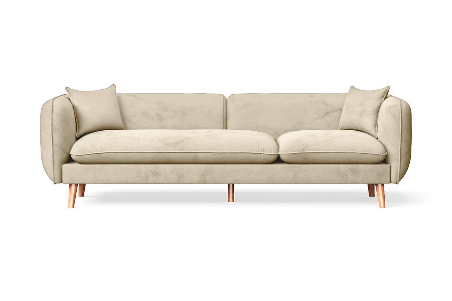 Florence 4 Seater Sofa Cream Velvet