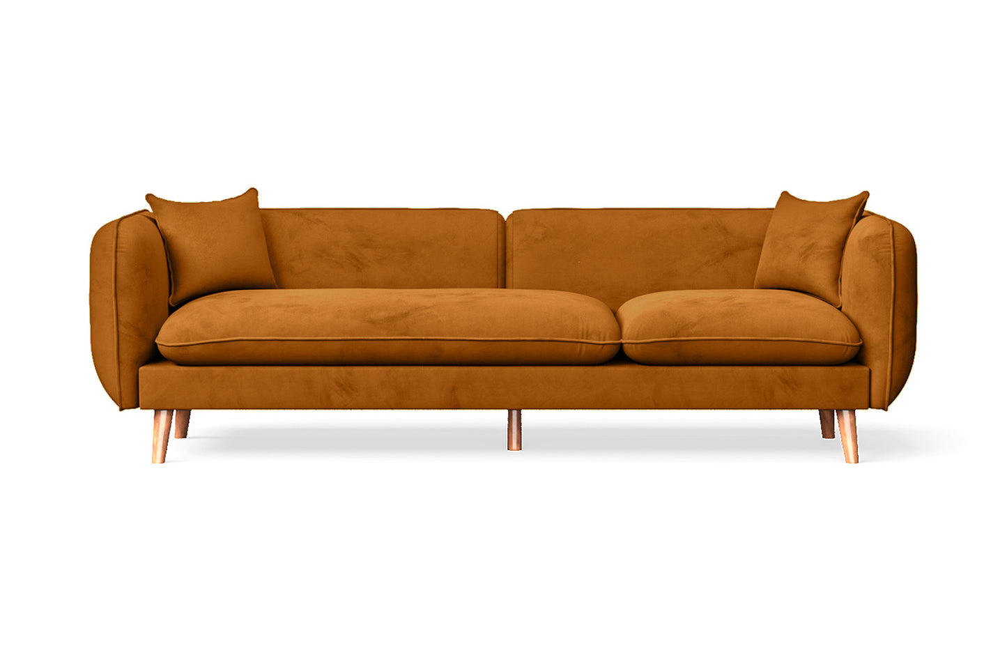 Florence 4 Seater Sofa Gold Velvet