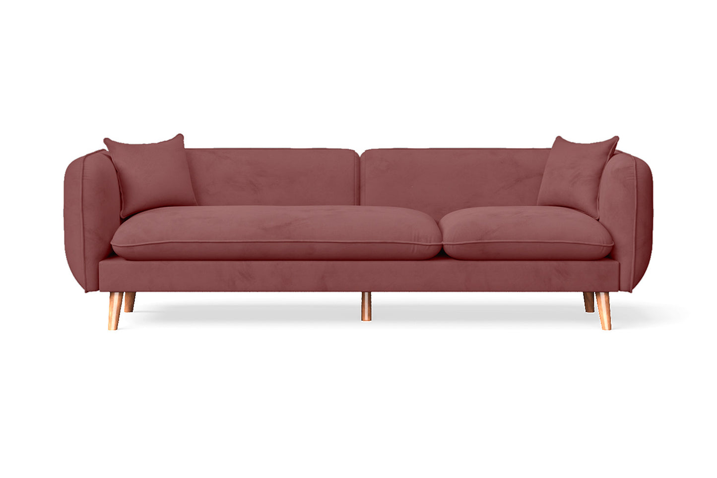 Florence 4 Seater Sofa Pink Velvet