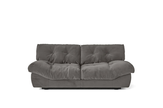 Forli 2 Seater Sofa Grey Velvet