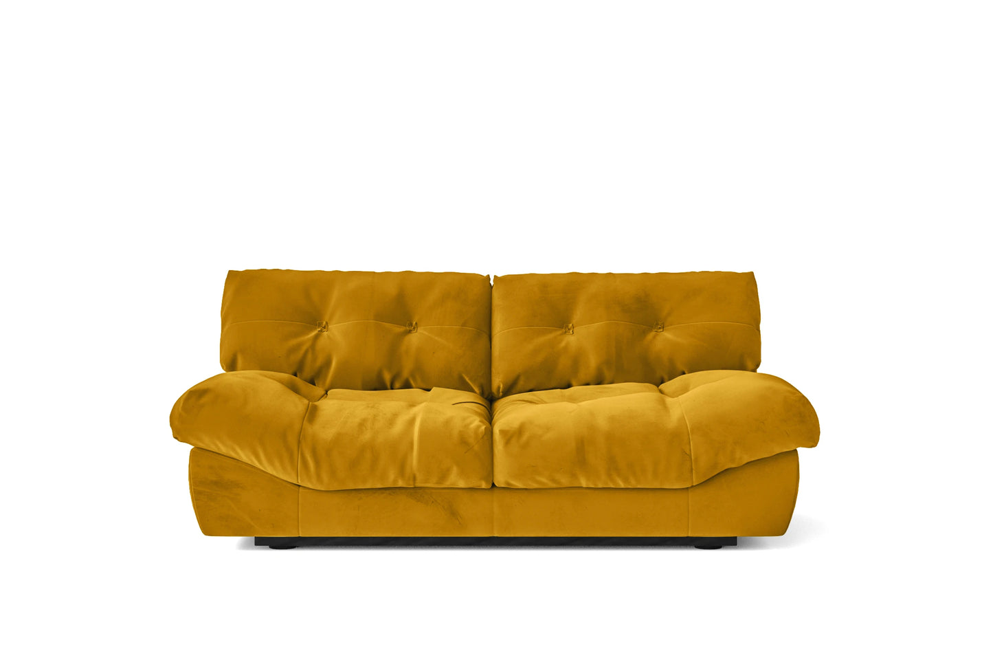 Forli 2 Seater Sofa Yellow Velvet