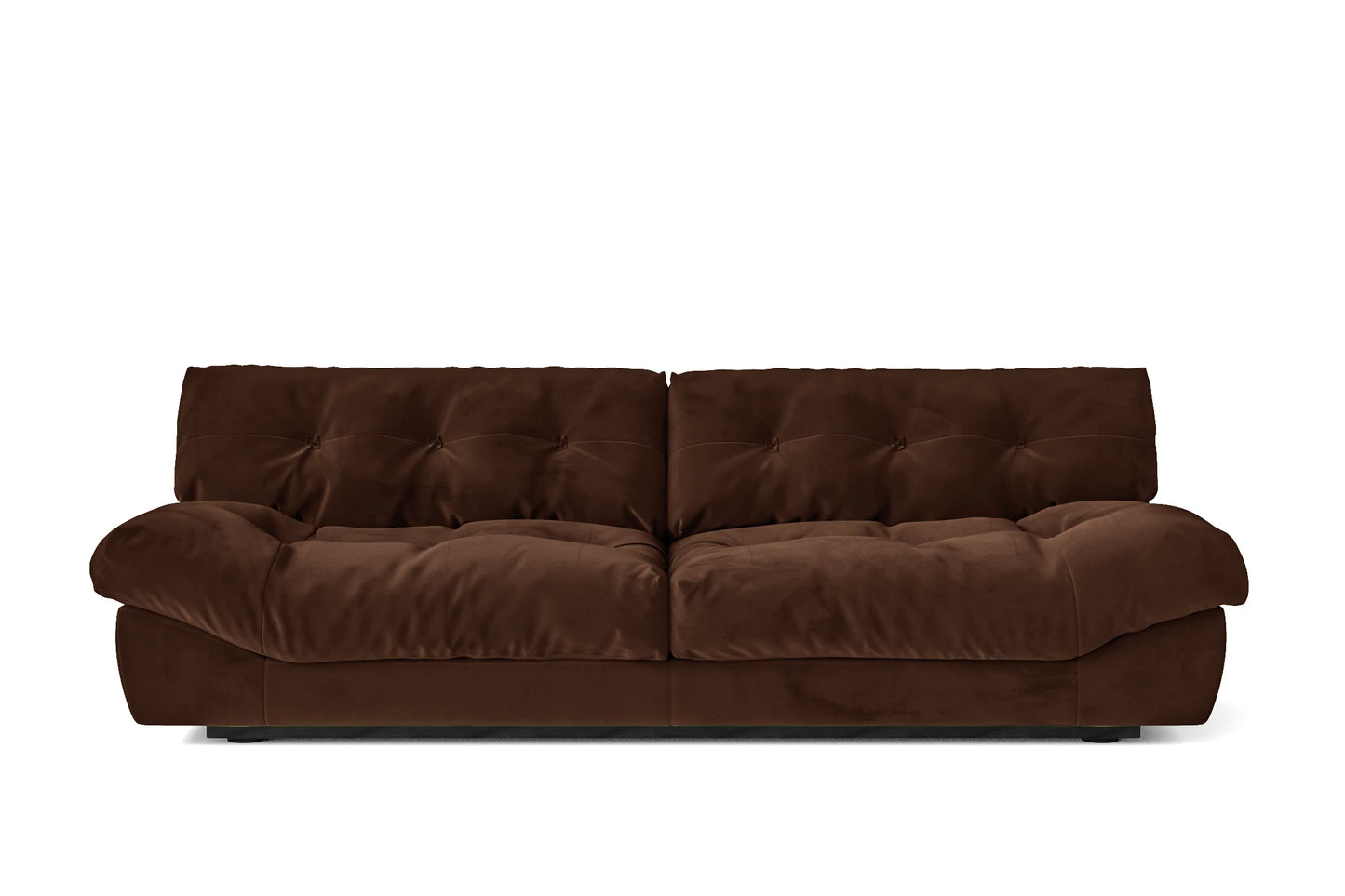 Forli 3 Seater Sofa Coffee Brown Velvet