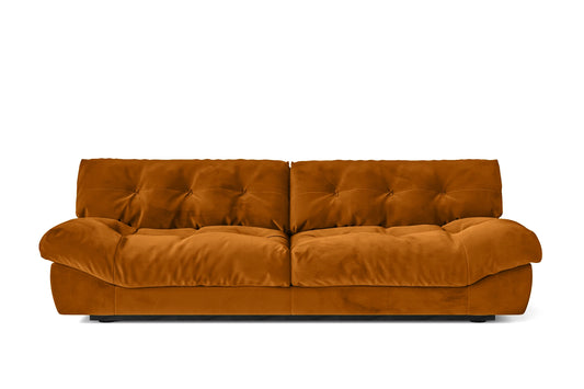 Forli 3 Seater Sofa Gold Velvet