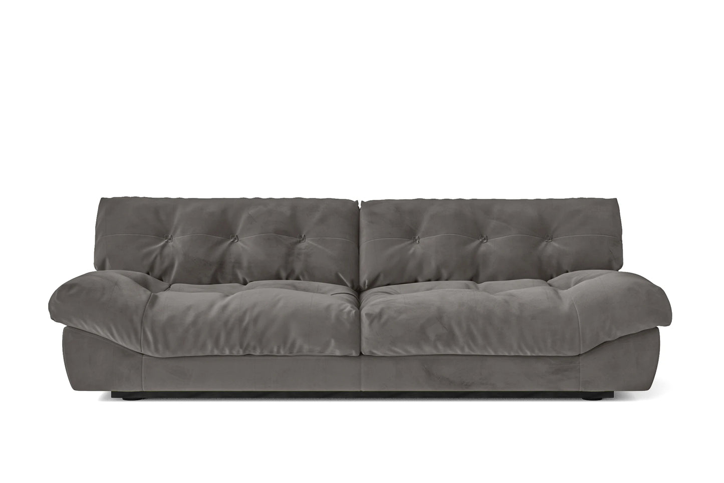 Forli 3 Seater Sofa Grey Velvet