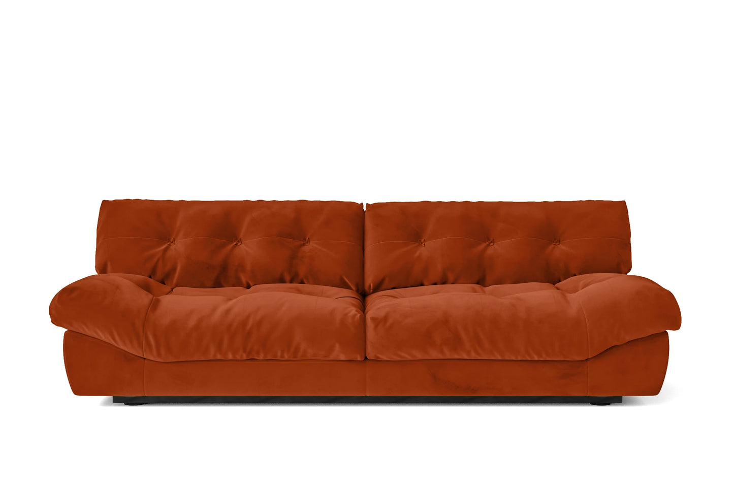 Forli 3 Seater Sofa Orange Velvet