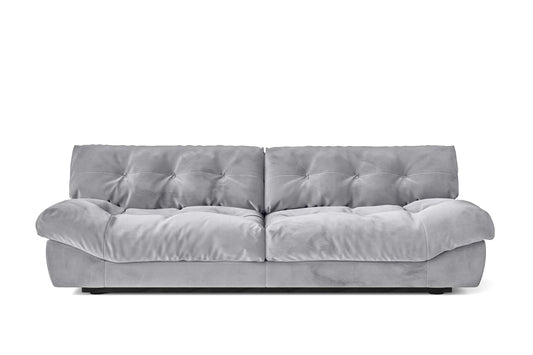 Forli 3 Seater Sofa Silver Velvet