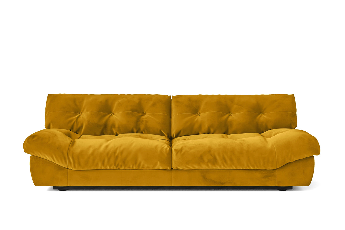 Forli 3 Seater Sofa Yellow Velvet