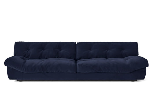 Forli 4 Seater Sofa Dark Blue Velvet