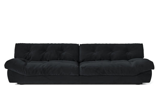 Forli 4 Seater Sofa Dark Grey Velvet